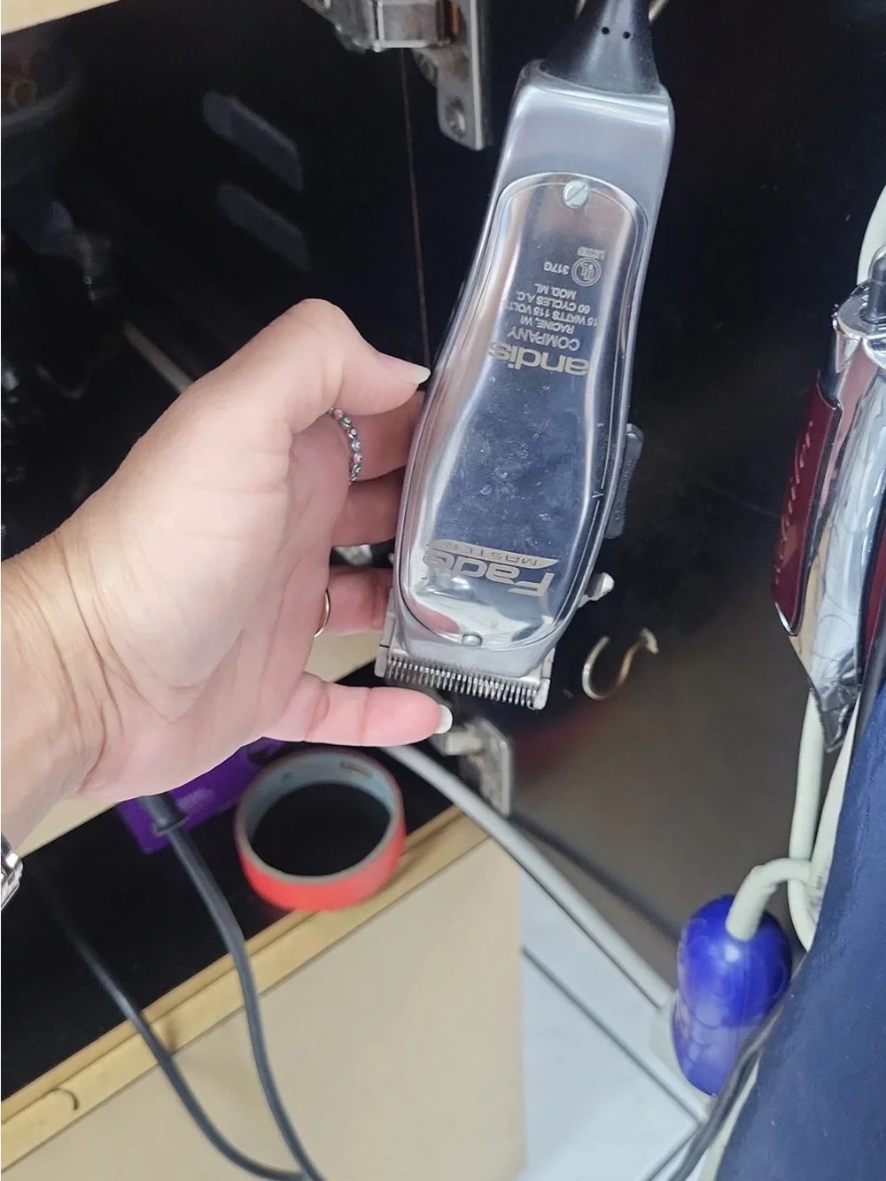 Andis Chrome Corded Hair Clipper - Silver